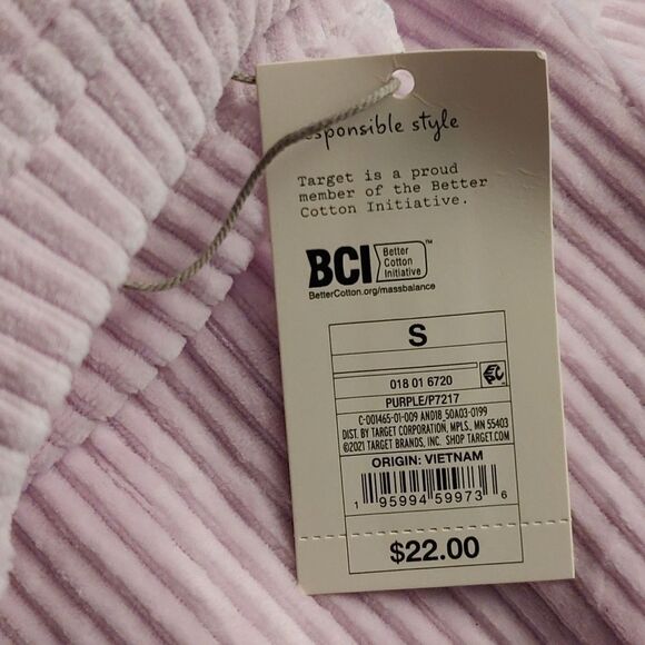 A New Day XS & Small Purple Ribbed Sweatshirt - Picture 3 of 3